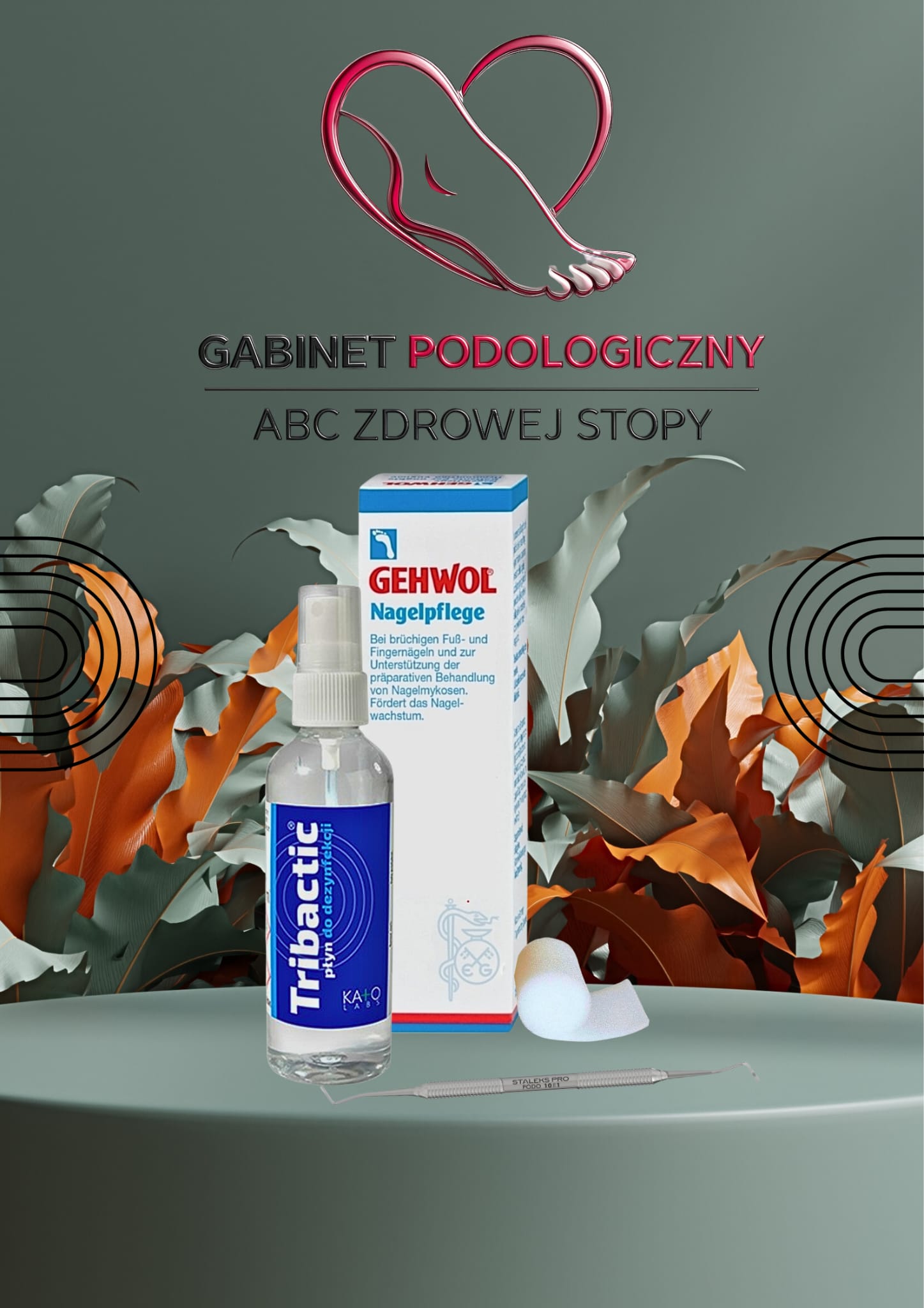 Podologiczny pakiet PREMIUM na wrastające paznokcie – bezpieczna pomoc w domu+KOD QR+BROSZURA